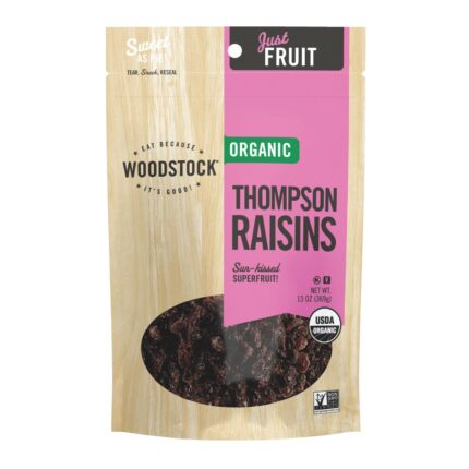 Wodstk Raisins,Og2,Thompson 13 Oz