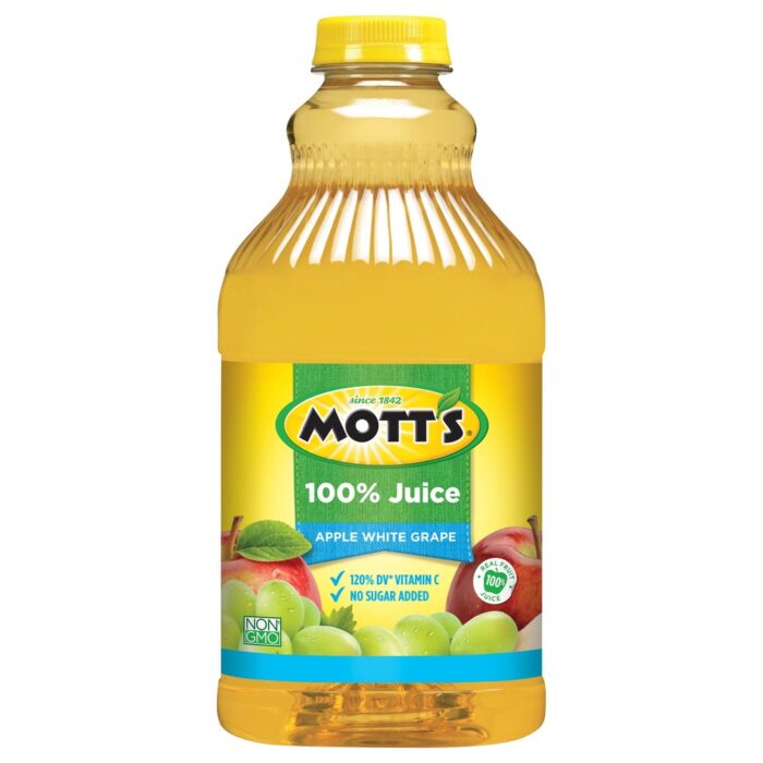 Mott'S, Apple White Grape 100% Juice, Case Of 8, 64 Fl Oz - Image 1