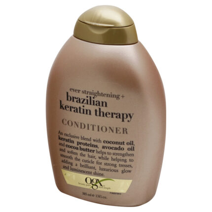 Ogx, Ever Straightening + Brazilian Keratin Therapy Conditioner, Case Of 4, 13 Fl Oz