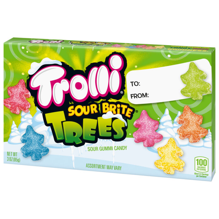 Trolli, Gummi Candy Sour Brite Trees Holiday, Case Of 12, 3 Oz - Image 1