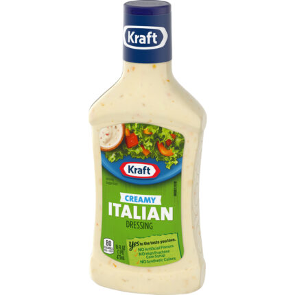 Kraft, Creamy Italian Dressing Bottle, Case Of 6, 16 Fl Oz