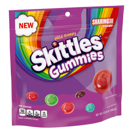 Skittles, Sharing Size Wildberry Gummies, Case Of 8, 12 Oz