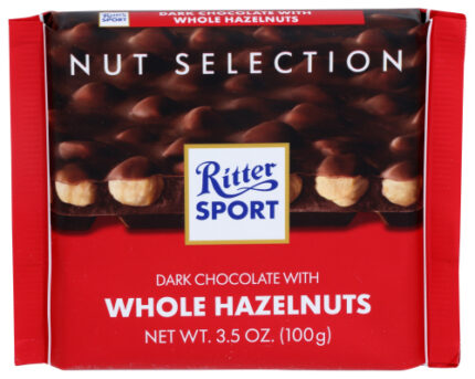 Ritter Sport Choc Bar Drk Whl Hzlnut 3.50 Oz