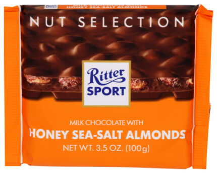 Ritter Sport Choc Bar Mlk Hny Slt Almd 3.50 Oz