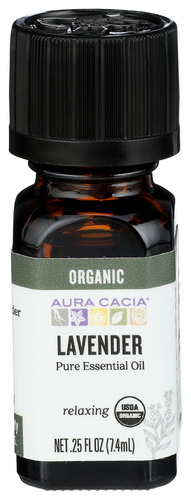 Aura Cacia Ess Oil Org Lavender 0.25 Oz