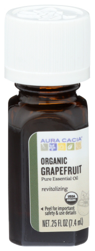 Aura Cacia Ess Oil Org Grapefruit 0.25 Oz