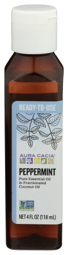 Aura Cacia Oil Essential Peppermint 4 Fo