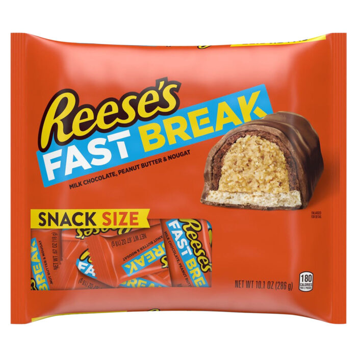 Reese'S, Fast Break Milk Chocolate Peanut Butter & Nougat Snack , Case Of 21, 10.1 Oz - Image 1
