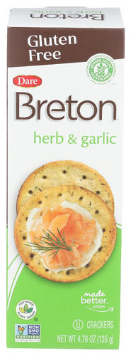 Dare Breton Crkr Herb Garlc 4.76 Oz