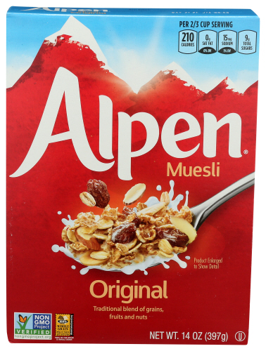 Alpen Cereal Muesli Orgnl W Raisins 14 Oz