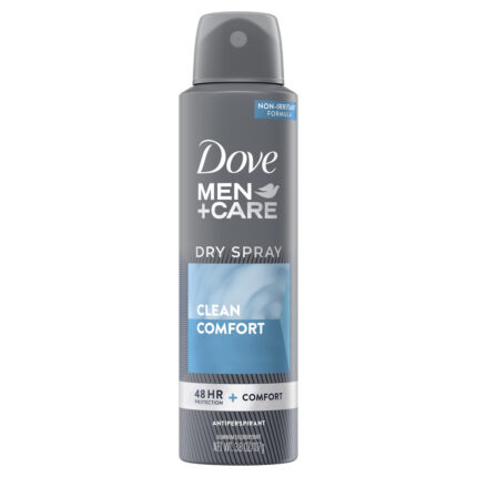 Dove, Men Care Dry Spray Clean Comfort Antiperspirant, Case Of 3, 3.8 Oz
