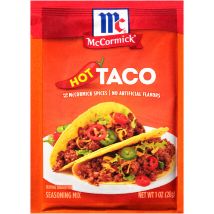 Mccormick, Hot Taco Seasoning Mix Packet, Case Of 12, 1 Oz