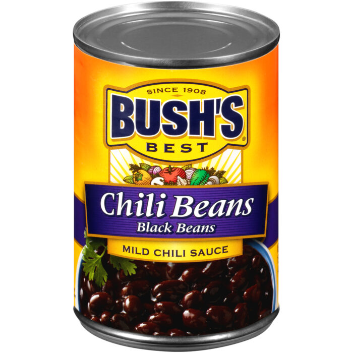 Bush'S, Chili Beans Black Beans In A Mild Chili Sauce Can, Case Of 12, 15.5 Oz - Image 1