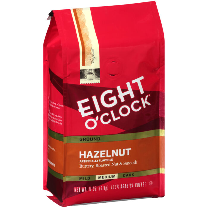 Eight O'Clock, Hazelnut Ground Coffee Bag, Case Of 6, 11 Oz - Image 1