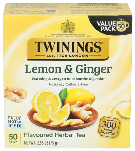 Twining Tea Tea Lemon Ginger 50 Bg