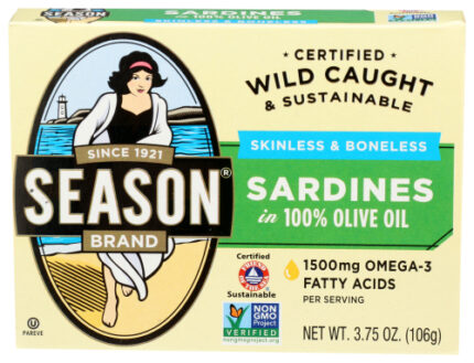 Seasons Sardine Clun Sknl & Bnls Oil 3.75 Oz