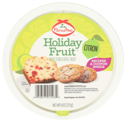 Paradise Fruit Canied Citron Diced 8 Oz