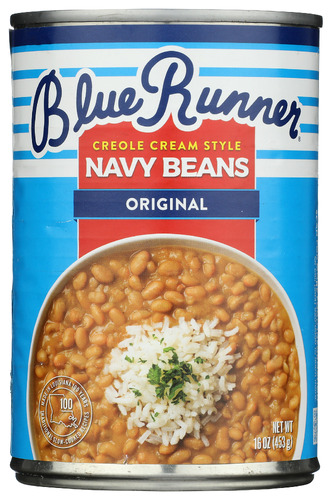 Blue Runner Bean Navy Cream Style 16 Oz