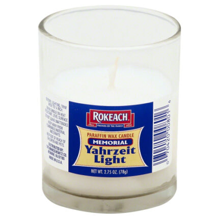 Rokeach Candle Tmblr Mmorial Glass 1 Ea
