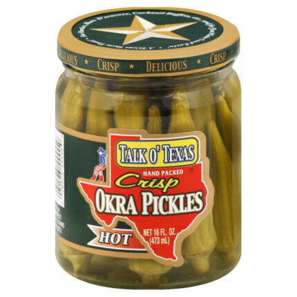 Talk O Texas Okra Pickled Hot 16 Oz