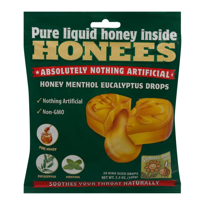 Honees, Cough Drops Extra Large Menthol, Case Of 12, 20 Ct - Image 1