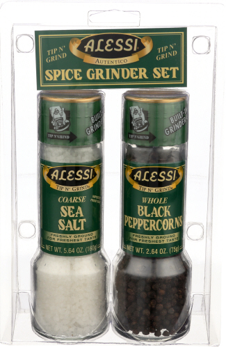 Alessi Grinder Sea Salt Blk Prcrn Set 2 Pc