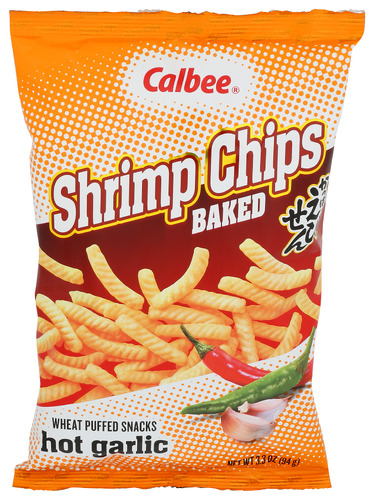 Calbee Chip Shrimp Hot Garlic 3.30 Oz