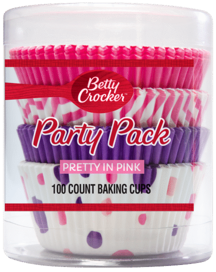 Betty Crocker, Cupcake Liners Pretty In Pink, Case Of 4, 100 Ct