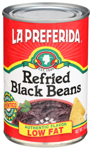 La Preferida Bean Refried Black Ff 16 Oz
