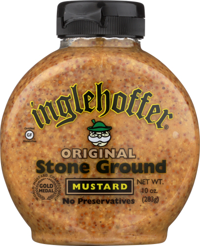 Inglehoffer Mustard Sqz Stone Grnd 10 Oz