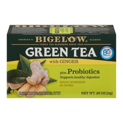 Bigelw Tea,Green,Ginger,Probio 18 Bag