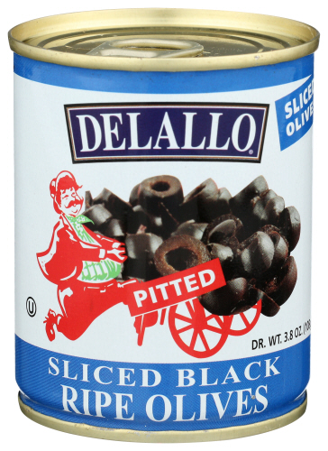 Delallo Olive Ripe Sliced 3.80 Oz