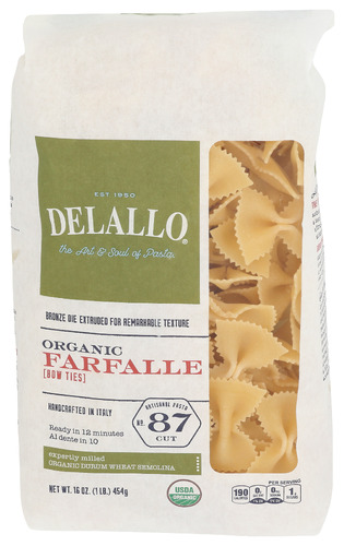 Delallo Pasta Semolina Farfalloni 16 Oz