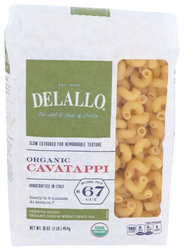 Delallo Pasta Cavatappi Org 1 Lb