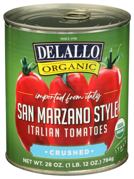Delallo Tomatoes Crushed Org 28 Oz