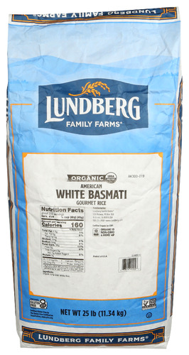 Lundberg Rice Whte Basmati Org 25 Lb