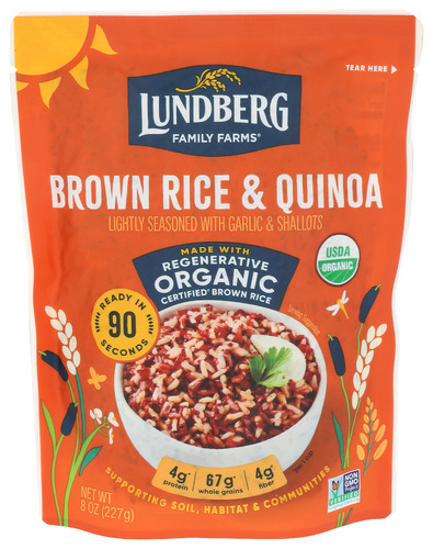 Lundberg Rice Brn Qnoa Rth Rgn 8 Oz