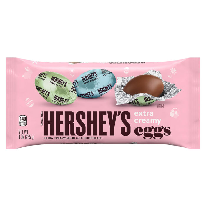 Hershey'S, Extra Creamy Milk Chocolate Eggs Easter Candy, Case Of 36, 9 Oz - Image 1