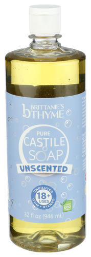 Brittanies Thyme Soap Castile Unscented 32 Fo