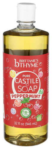 Brittanies Thyme Soap Castile Peppermint 32 Fo