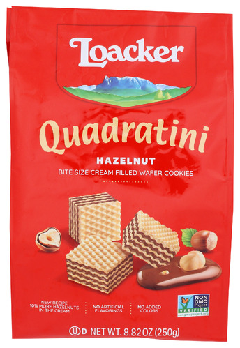 Loacker Wafer Qudrtni Hzlnt 250G 8.82 Oz