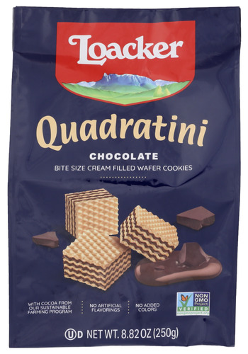 Loacker Wafer Qudrtni Choc Crm 250G 8.82 Oz