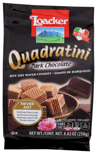 Loacker Wafer Qudrtni Drk Choc 250G 8.82 Oz