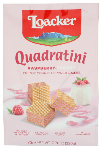 Loacker Quadratini Raspbry Yogurt 7.76 Oz