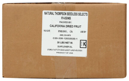 Bulk Eb Frt Raisin Thmp Sdls 30 Lb