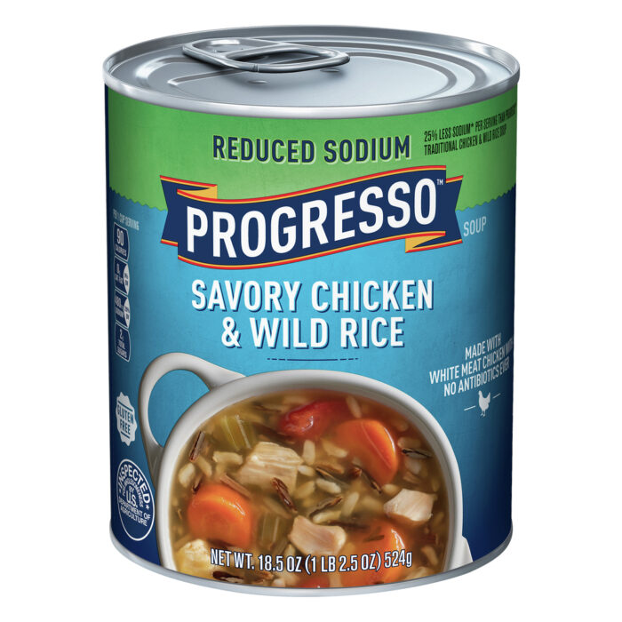 Progresso, Savory Chicken & Wild Rice Soup Reduced Sodium, Case Of 12, 18.5 Oz - Image 1