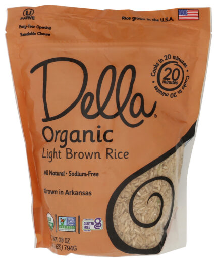 Della Gourmet Rice Brown Lng Grain Org 28 Oz