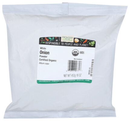 Frontier Bulk Onion Pwdr White Org 16 Oz