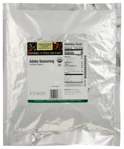 Frontier Bulk Seasoning Adobo Org 16 Oz