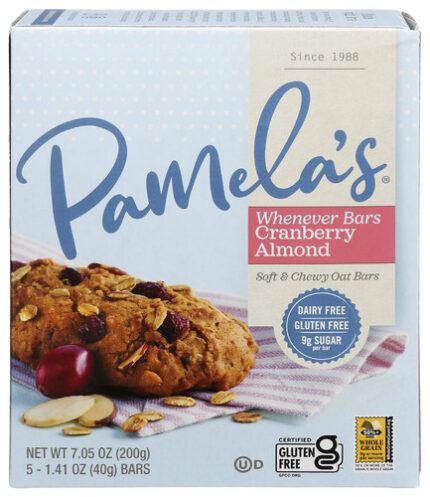 Pamelas Bar Oat Almnd Crnbry 5Pk 7.05 Oz